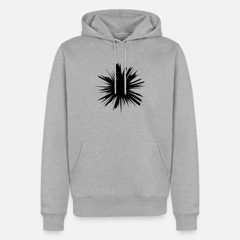 Conception de blast explosion destruction - Sweat à capuche Premium bio Homme - gris chiné
