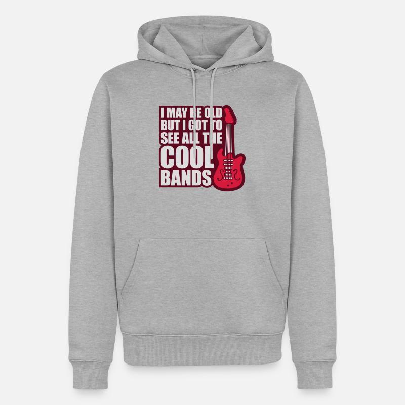 Je suis peut-être vieux - Sweat à capuche Premium bio Homme - gris chiné