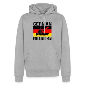 Chemise d’équipage de kayak allemand – Paddle - Sweat à capuche Premium bio Homme - gris chiné - Devant - Thijin (182cm)
