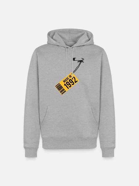 Birthday T-Shirt 1992 - Men’s Premium Organic Hoodie - heather grey