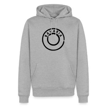 Bavaria - Sweat à capuche Premium bio Homme - gris chiné - Devant - Thijin (182cm)