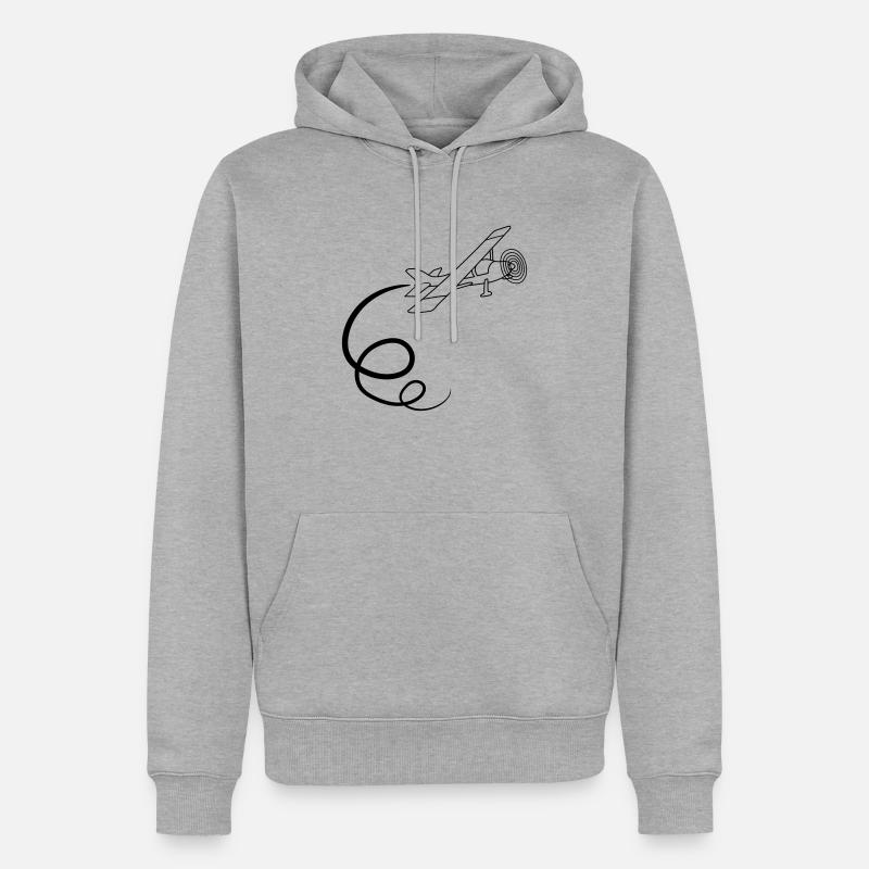 looping kunstflug kunstflieger propeller kleinflug - Männer Premium Bio Hoodie - Grau meliert