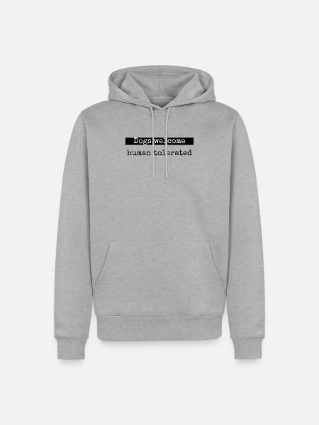 dog lover designs animal shelter dog sayings - Männer Premium Bio Hoodie - Grau meliert