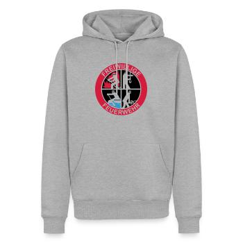 Freiwillige Feuerwehr Logo 3farbig - Männer Premium Bio Hoodie - Grau meliert - Vorne - Thijin (182cm)