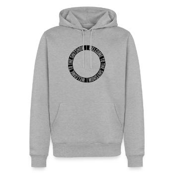 Ring Circle Shitshow - Sweat à capuche Premium bio Homme - gris chiné - Devant - Thijin (182cm)