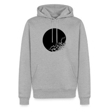 Moon - Männer Premium Bio Hoodie - Grau meliert - Vorne - Thijin (182cm)