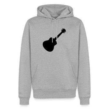 Silhouette Gitarrist Gitarre spielen - Männer Premium Bio Hoodie - Grau meliert - Vorne - Thijin (182cm)