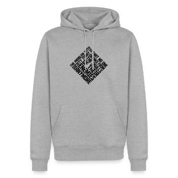 boissons de crânes ennemis - Sweat à capuche Premium bio Homme - gris chiné - Devant - Thijin (182cm)