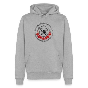 Ein Feuerwehrmann muss tun - Männer Premium Bio Hoodie - Grau meliert - Vorne - Thijin (182cm)