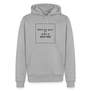 Lustige Sprüche - Männer Premium Bio Hoodie - Grau meliert - Vorne - Thijin (182cm)