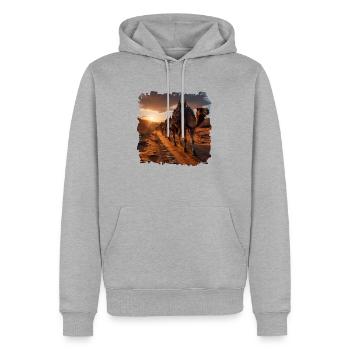 Camel caravans have a long tradition - Men’s Premium Organic Hoodie - heather grey - Front - Thijin (182cm)