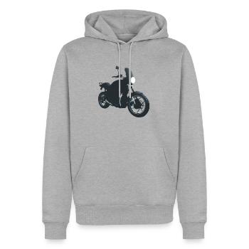 Moto Motocross Fan de moto Motard - Sweat à capuche Premium bio Homme - gris chiné - Devant - Thijin (182cm)
