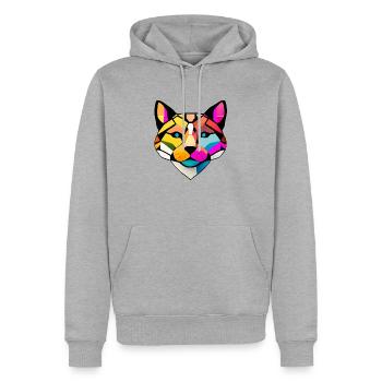 Chat persan, matou ou chat, chat, propriétaire de chat, chat domestique - Sweat à capuche Premium bio Homme - gris chiné - Devant - Thijin (182cm)
