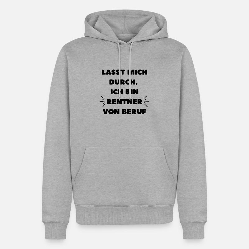 Ich bin Rentner von Beruf - Männer Premium Bio Hoodie - Grau meliert
