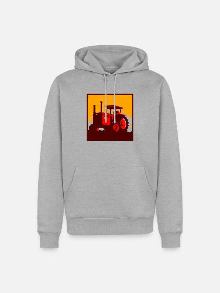 Bulldog - Männer Premium Bio Hoodie - Grau meliert