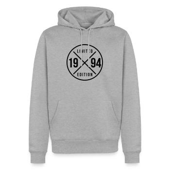 1994 cercle 30e anniversaire changement de couleur - Sweat à capuche Premium bio Homme - gris chiné - Devant - Thijin (182cm)