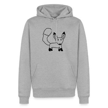 Renard Renard roux Animal sauvage Intelligent Habitants de la forêt - Sweat à capuche Premium bio Homme - gris chiné - Devant - Thijin (182cm)