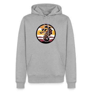 Hippocampe Bande dessinée cool - Sweat à capuche Premium bio Homme - gris chiné - Devant - Thijin (182cm)