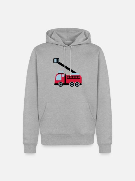Fire engine - Men’s Premium Organic Hoodie - heather grey