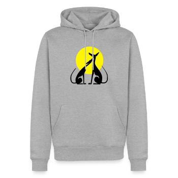 Be mine! - Männer Premium Bio Hoodie - Grau meliert - Vorne - Thijin (182cm)