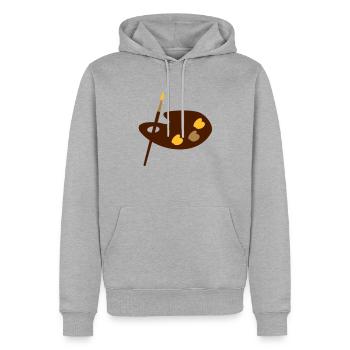 Paint brush - Men’s Premium Organic Hoodie - heather grey - Front - Thijin (182cm)