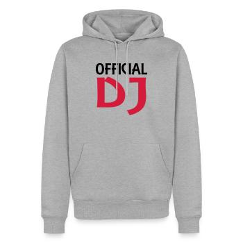 Official DJ - Männer Premium Bio Hoodie - Grau meliert - Vorne - Thijin (182cm)