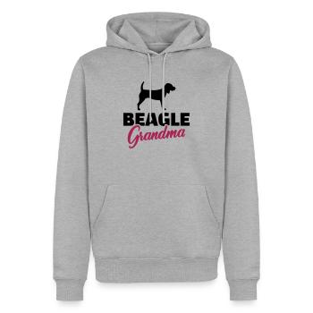 Beagle - Männer Premium Bio Hoodie - Grau meliert - Vorne - Thijin (182cm)