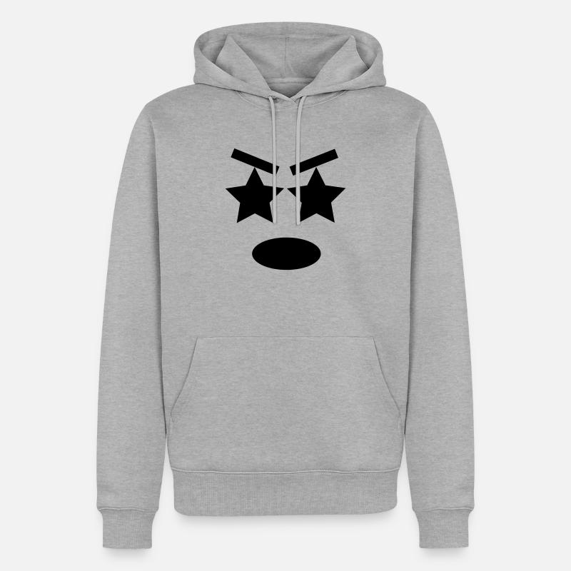 Visage étoilé - Sweat à capuche Premium bio Homme - gris chiné