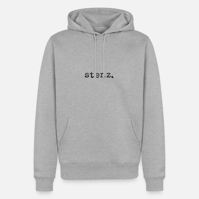 stenz. - Sweat à capuche Premium bio Homme - gris chiné