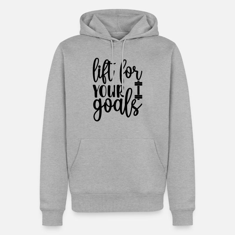 18 ascenseurs pour vos objectifs - Sweat à capuche Premium bio Homme - gris chiné