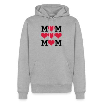 Muttertag - Männer Premium Bio Hoodie - Grau meliert - Vorne - Thijin (182cm)