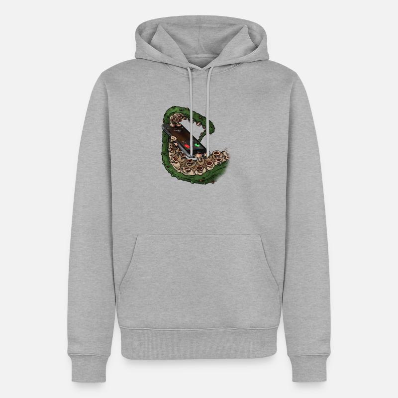 Cthulhu-Call - Männer Premium Bio Hoodie - Grau meliert