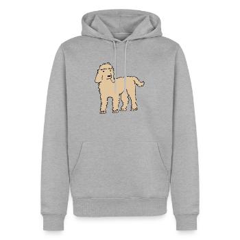 Pudel - Männer Premium Bio Hoodie - Grau meliert - Vorne - Thijin (182cm)