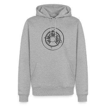 Sonne Mond Mosaik Astrologie Symbol Vektor 9 - Männer Premium Bio Hoodie - Grau meliert - Vorne - Thijin (182cm)