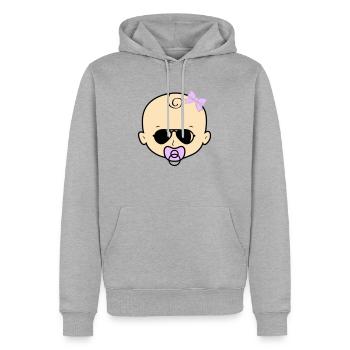 Lunettes de soleil pour bébé fille - Sweat à capuche Premium bio Homme - gris chiné - Devant - Thijin (182cm)