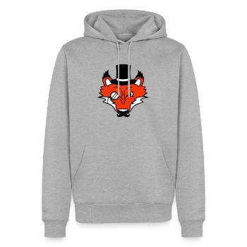 Fox Red Fox Sir Mr. Top Hat Monocle Glasses - Men’s Premium Organic Hoodie - heather grey - Front - Thijin (182cm)