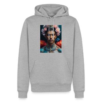 Lord of the Ocean - Männer Premium Bio Hoodie - Grau meliert - Vorne - Thijin (182cm)