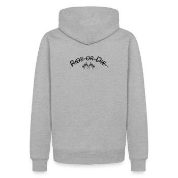 ride or die 2 - Sweat à capuche Premium bio Homme - gris chiné - Dos - Thijin (182cm)