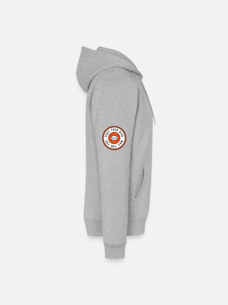 Post fuer dich dreifarbig - Männer Premium Bio Hoodie - Grau meliert