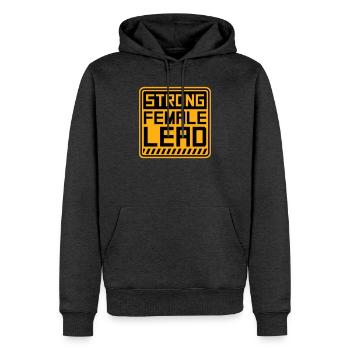 Femmes fortes dirigées par le féminisme Autonomisation des femmes - Sweat à capuche Premium bio Homme - anthracite chiné - Devant - Thijin (182cm)