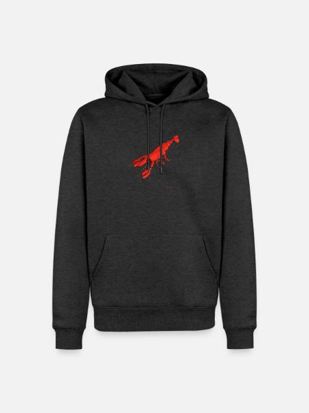 Hummer / Lobster - Männer Premium Bio Hoodie - Anthrazit meliert