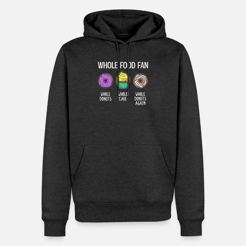 Donut Statement Candy Cake Cupcake - Sweat à capuche Premium bio Homme - anthracite chiné