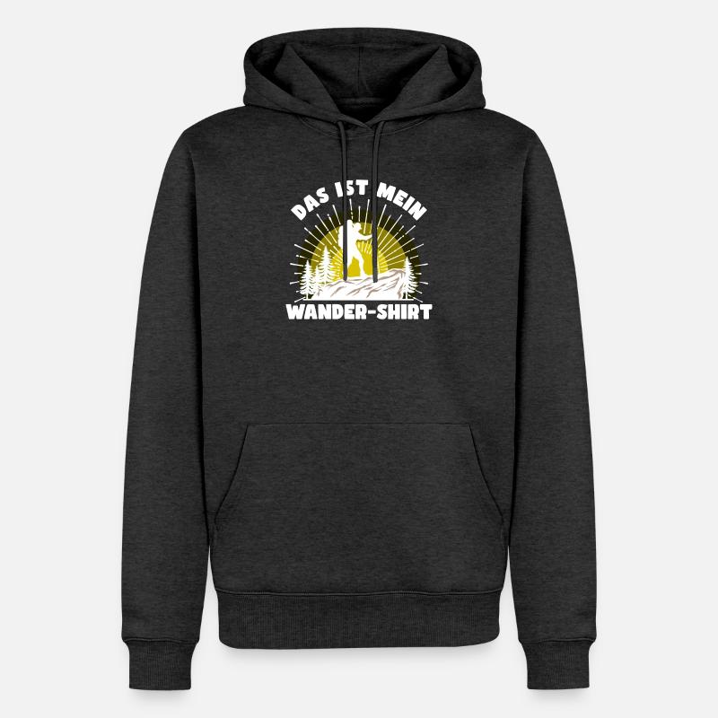 Wandern Statement Bergsteigen Klettern Statement - Männer Premium Bio Hoodie - Anthrazit meliert