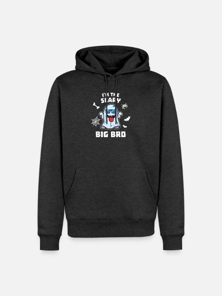 Stolzer Großer Bruder Statement Geschwisterliebe - Männer Premium Bio Hoodie - Anthrazit meliert