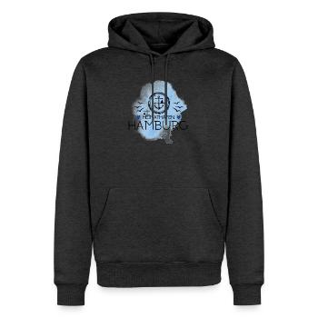 Hamburg Heimathafen- Ankermotiv - Männer Premium Bio Hoodie - Anthrazit meliert - Vorne - Thijin (182cm)