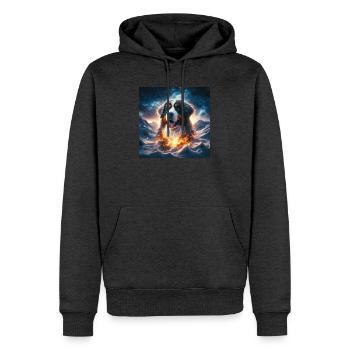 Bouvier bernois - Sweat à capuche Premium bio Homme - anthracite chiné - Devant - Thijin (182cm)