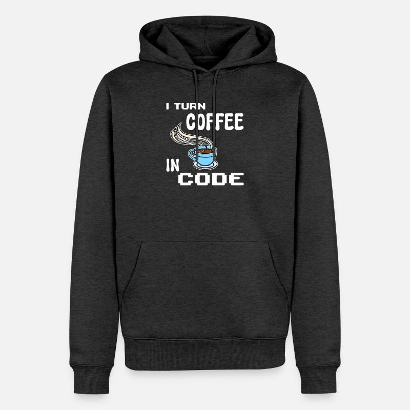 Developer Computerfreak Statement Programmierer - Männer Premium Bio Hoodie - Anthrazit meliert