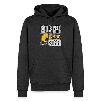 Rats Orthographié à l’envers est Star Lustiger Ratte Spruch - Sweat à capuche Premium bio Homme - anthracite chiné - Devant - Thijin (182cm)
