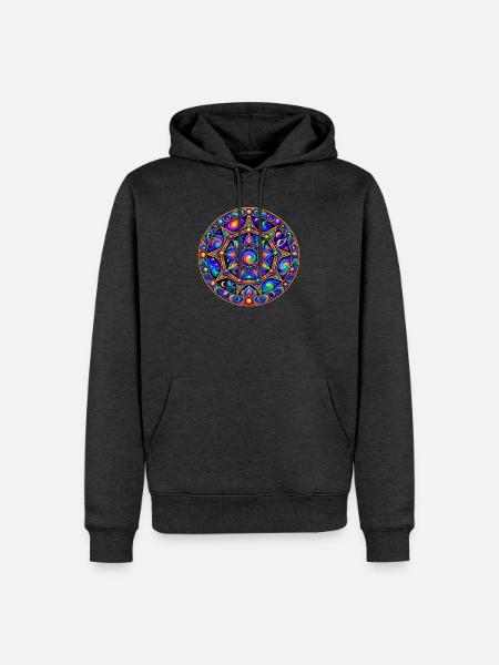 Nonagon - Männer Premium Bio Hoodie - Anthrazit meliert