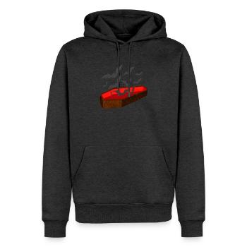 särge, fledermäuse - Männer Premium Bio Hoodie - Anthrazit meliert - Vorne - Thijin (182cm)